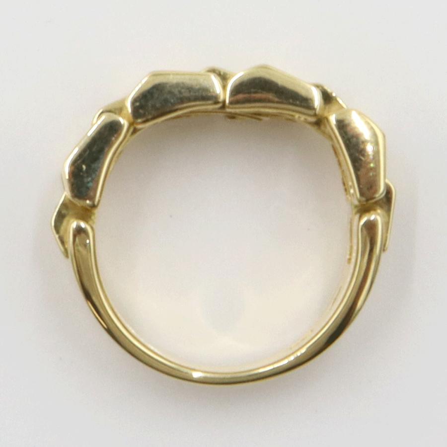 キメント(CHIMENTO)750ハーフチェーンリング　リングサイズ11号　重量8.91ｇ(石の重量を含む)　レディース（中古）