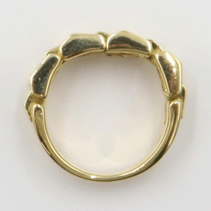 キメント(CHIMENTO)750ハーフチェーンリング　リングサイズ11号　重量8.91ｇ(石の重量を含む)　レディース（中古）