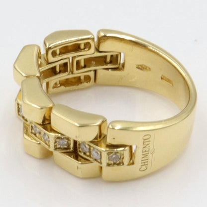 キメント(CHIMENTO)750ハーフチェーンリング　リングサイズ11号　重量8.91ｇ(石の重量を含む)　レディース（中古）