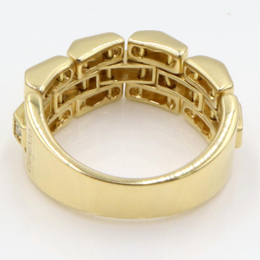 キメント(CHIMENTO)750ハーフチェーンリング　リングサイズ11号　重量8.91ｇ(石の重量を含む)　レディース（中古）