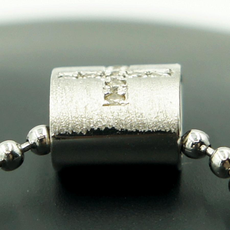 K18WGダイヤオニキスペンダントトップ　D 0.11ct　重量2.91ｇ(石の重量含む)（中古）