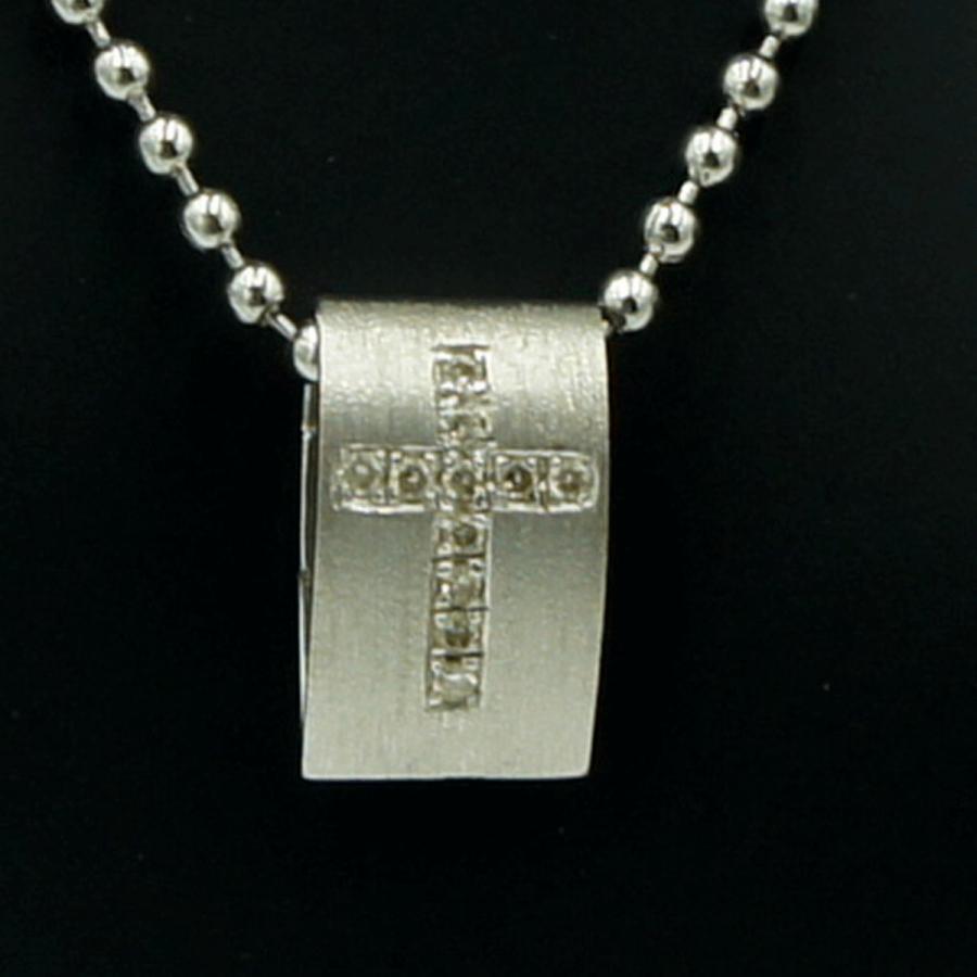 K18WGダイヤオニキスペンダントトップ　D 0.11ct　重量2.91ｇ(石の重量含む)（中古）