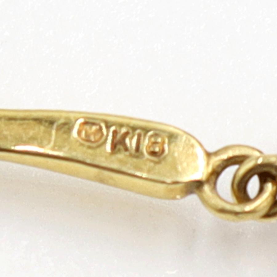 ミキモト(MIKIMOTO)K18パールブローチ「フェザー」　パール7mm　重量4.80ｇ(石の重量含む) レディース（中古）