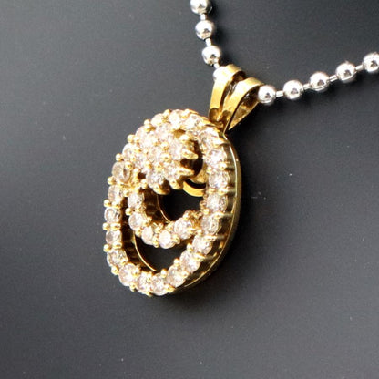 K18ダイヤモンドペンダントトップ　スイングギミック有り　D1.00ct　重量4.00ｇ(石の重量含む) （中古）