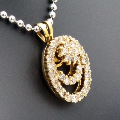 K18ダイヤモンドペンダントトップ　スイングギミック有り　D1.00ct　重量4.00ｇ(石の重量含む) （中古）