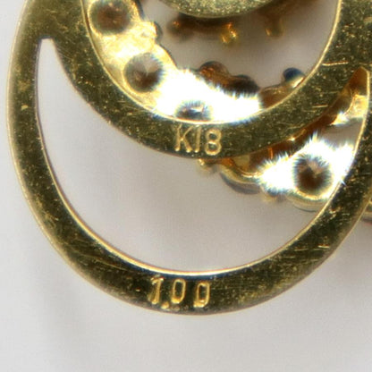 K18ダイヤモンドペンダントトップ　スイングギミック有り　D1.00ct　重量4.00ｇ(石の重量含む) （中古）