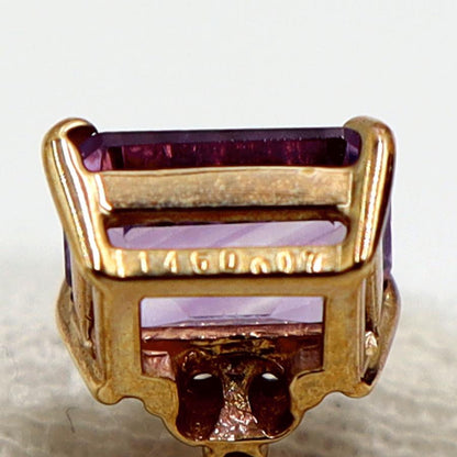 K18PGアメジストペンダントネックレス　A1.45ct　D0.07ct　ネックレス長さ40cm　重量3.61ｇ(石の重量含む) レディース（中古）