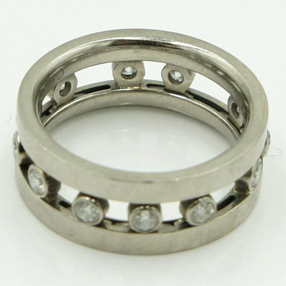 センチュリー(CENTURY)　750ダイヤモンドリング　リングサイズ10号　重量7.62ｇ(石の重量含む)　レディース（中古）