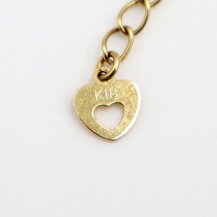 K18ダイヤモンドブレスレット　D0.15ct　長さ18.0cm　重量1.00ｇ(石の重量含む)（中古）