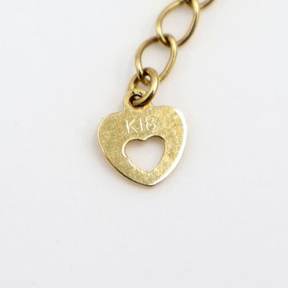 K18ダイヤモンドブレスレット　D0.15ct　長さ18.0cm　重量1.00ｇ(石の重量含む)（中古）