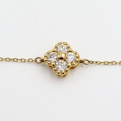 K18ダイヤモンドブレスレット　D0.15ct　長さ18.0cm　重量1.00ｇ(石の重量含む)（中古）