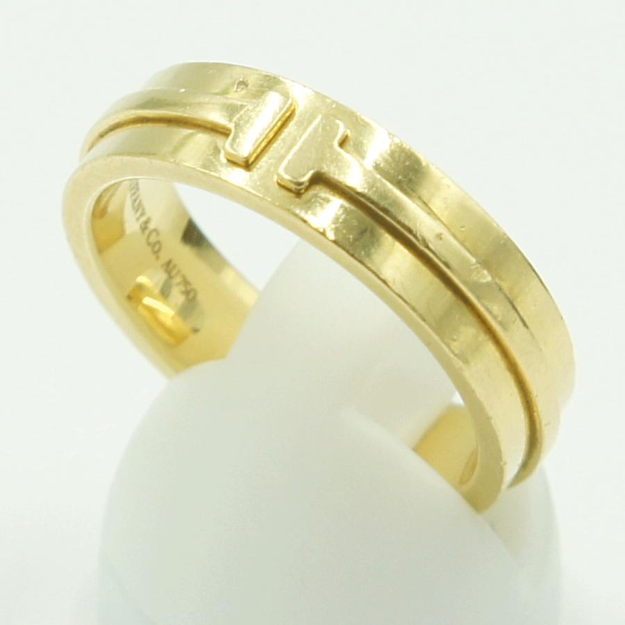 ティファニー(Tiffany & Co.)　750Tナローリング　リングサイズ18号　重量10.54ｇ　レディース（中古）