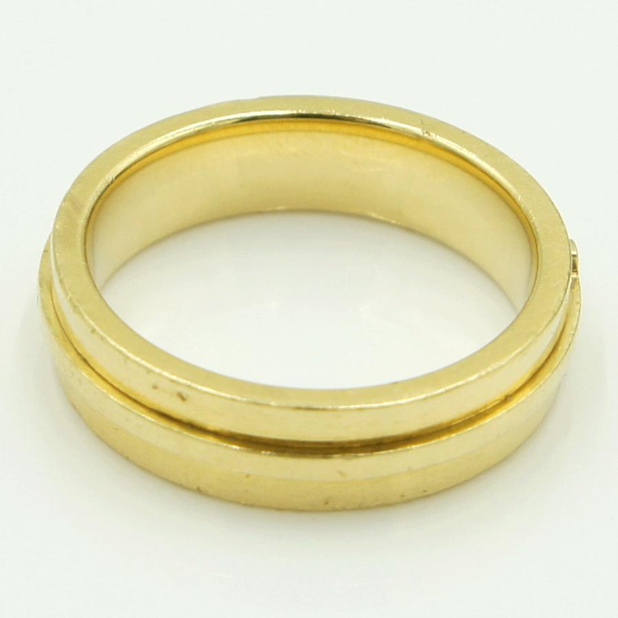 ティファニー(Tiffany & Co.)　750Tナローリング　リングサイズ18号　重量10.54ｇ　レディース（中古）