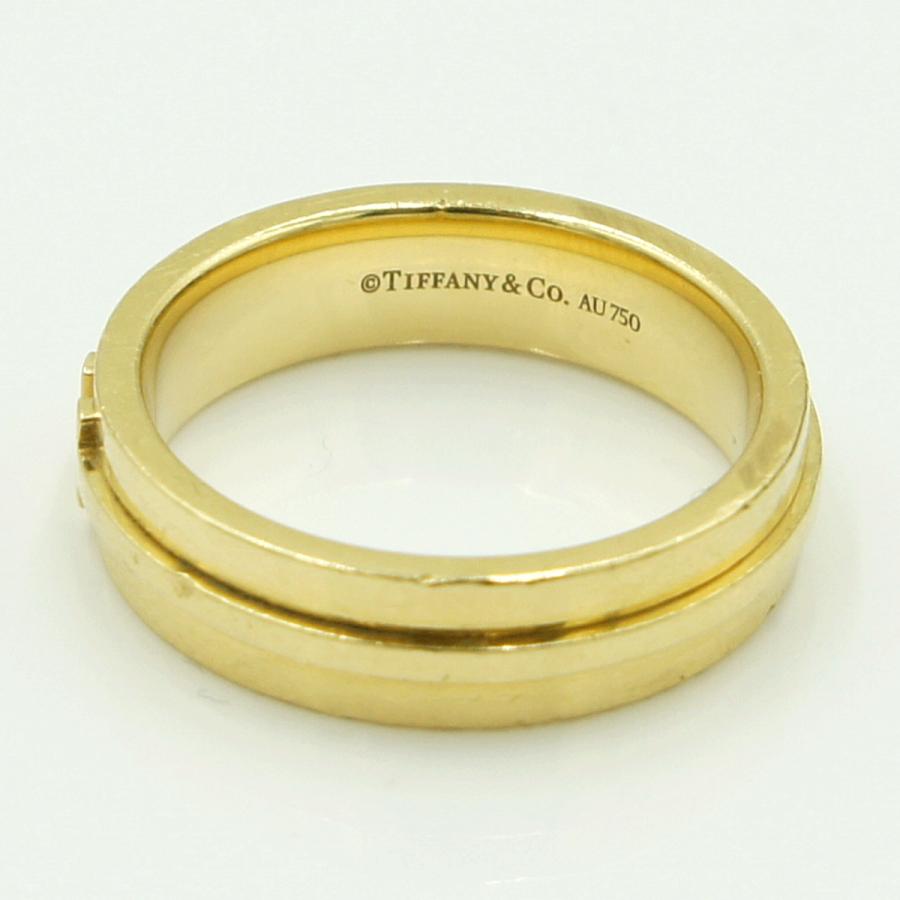 ティファニー(Tiffany & Co.)　750Tナローリング　リングサイズ18号　重量10.54ｇ　レディース（中古）