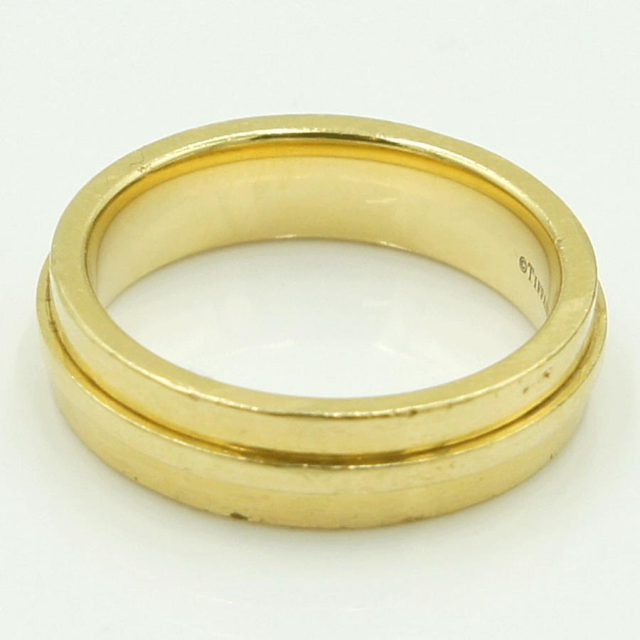 ティファニー(Tiffany & Co.)　750Tナローリング　リングサイズ18号　重量10.54ｇ　レディース（中古）