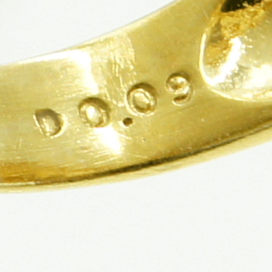 750ダイヤモンドリング　「ファラオ」　D 0.09ct　リングサイズ13号　重量8.18ｇ（中古）