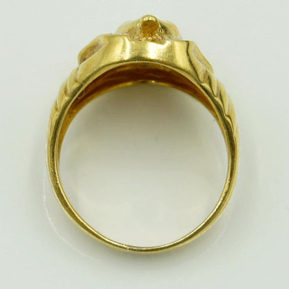 750ダイヤモンドリング　「ファラオ」　D 0.09ct　リングサイズ13号　重量8.18ｇ（中古）