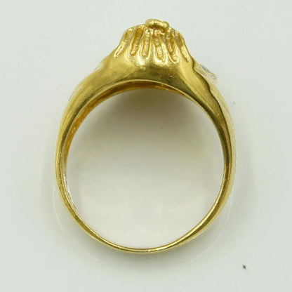 750ダイヤモンドリング　「ファラオ」　D 0.09ct　リングサイズ13号　重量8.18ｇ（中古）