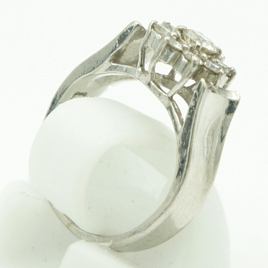 Pt900ダイヤモンドリング　星の砂　D0.38ct　リングサイズ1号　重量4.37ｇ(石の重量含む)（中古）