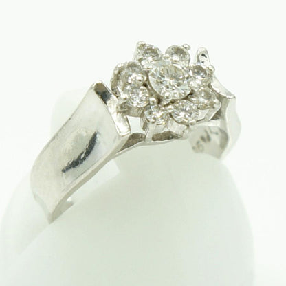 Pt900ダイヤモンドリング　星の砂　D0.38ct　リングサイズ1号　重量4.37ｇ(石の重量含む)（中古）