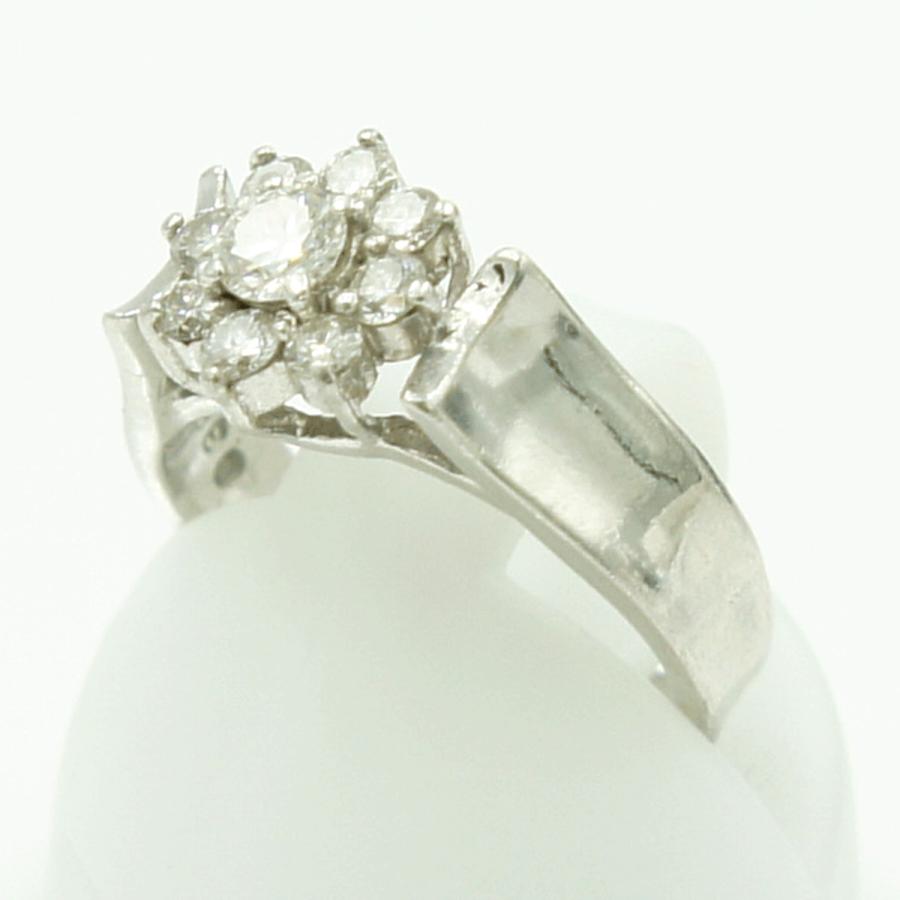 Pt900ダイヤモンドリング　星の砂　D0.38ct　リングサイズ1号　重量4.37ｇ(石の重量含む)（中古）