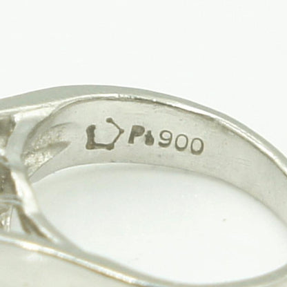 Pt900ダイヤモンドリング　星の砂　D0.38ct　リングサイズ1号　重量4.37ｇ(石の重量含む)（中古）