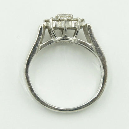 Pt900ダイヤモンドリング　星の砂　D0.38ct　リングサイズ1号　重量4.37ｇ(石の重量含む)（中古）