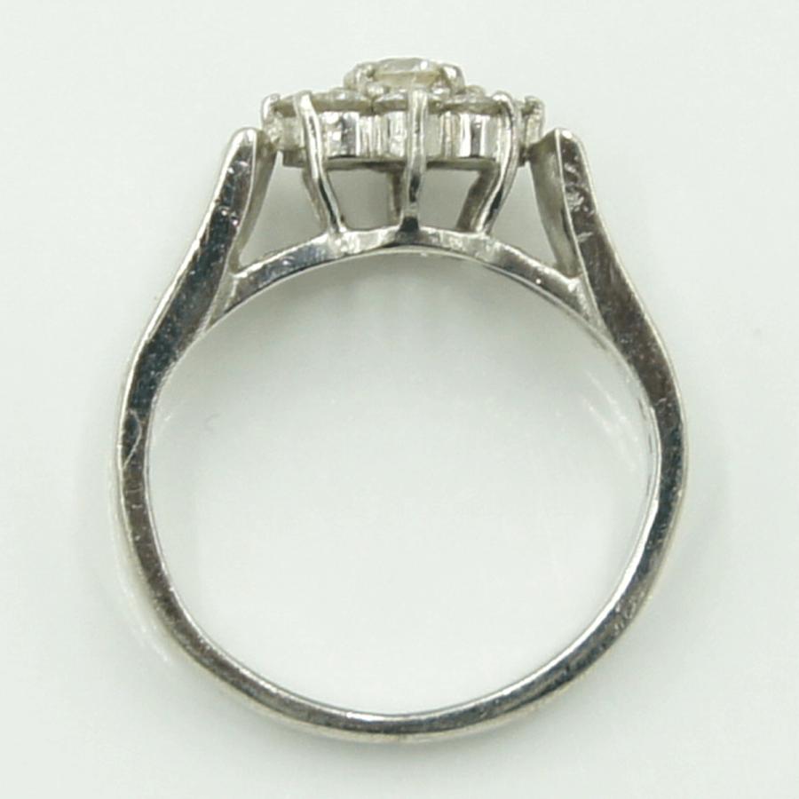 Pt900ダイヤモンドリング　星の砂　D0.38ct　リングサイズ1号　重量4.37ｇ(石の重量含む)（中古）