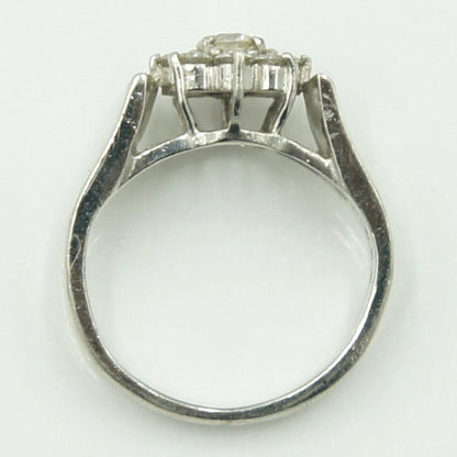 Pt900ダイヤモンドリング　星の砂　D0.38ct　リングサイズ1号　重量4.37ｇ(石の重量含む)（中古）