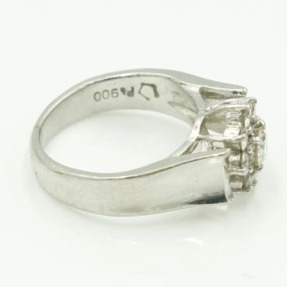 Pt900ダイヤモンドリング　星の砂　D0.38ct　リングサイズ1号　重量4.37ｇ(石の重量含む)（中古）