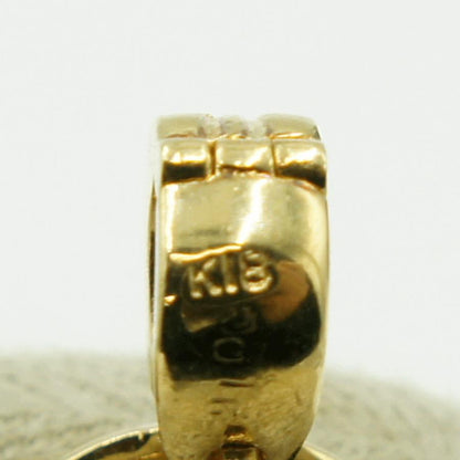 K18ダイヤモンドペンダントトップ　(メイン石)D0.16ct　合計D0.25ct　重量4.49ｇ(石の重量含む)（中古）