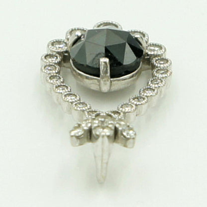 K18WGブラックダイヤペンダントトップ　BD1.74ct　D0.34ct　重量3.57ｇ(石の重量含む)（中古）