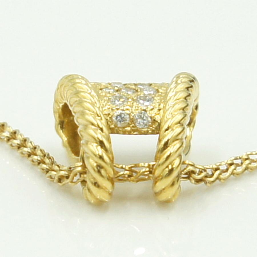 K18ダイヤモンドネックレス　星の砂　D0.20ct　ネックレス長さ約40cm　重量7.75ｇ(石の重量含む) （中古）