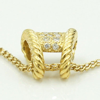 K18ダイヤモンドネックレス　星の砂　D0.20ct　ネックレス長さ約40cm　重量7.75ｇ(石の重量含む) （中古）