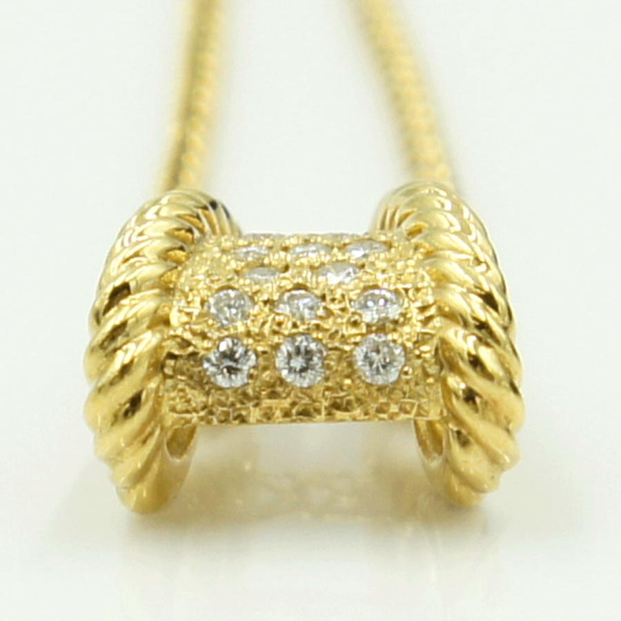 K18ダイヤモンドネックレス　星の砂　D0.20ct　ネックレス長さ約40cm　重量7.75ｇ(石の重量含む) （中古）