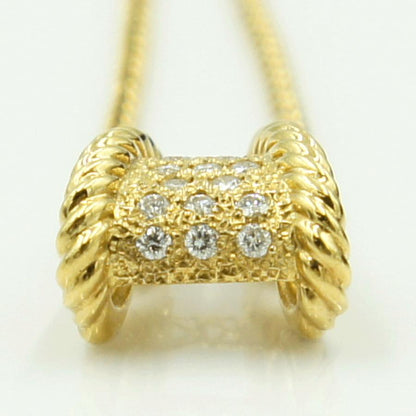 K18ダイヤモンドネックレス　星の砂　D0.20ct　ネックレス長さ約40cm　重量7.75ｇ(石の重量含む) （中古）