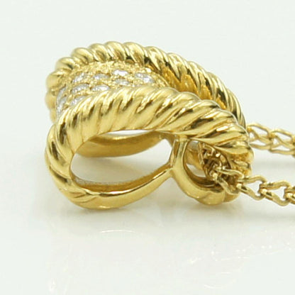 K18ダイヤモンドネックレス　星の砂　D0.20ct　ネックレス長さ約40cm　重量7.75ｇ(石の重量含む) （中古）