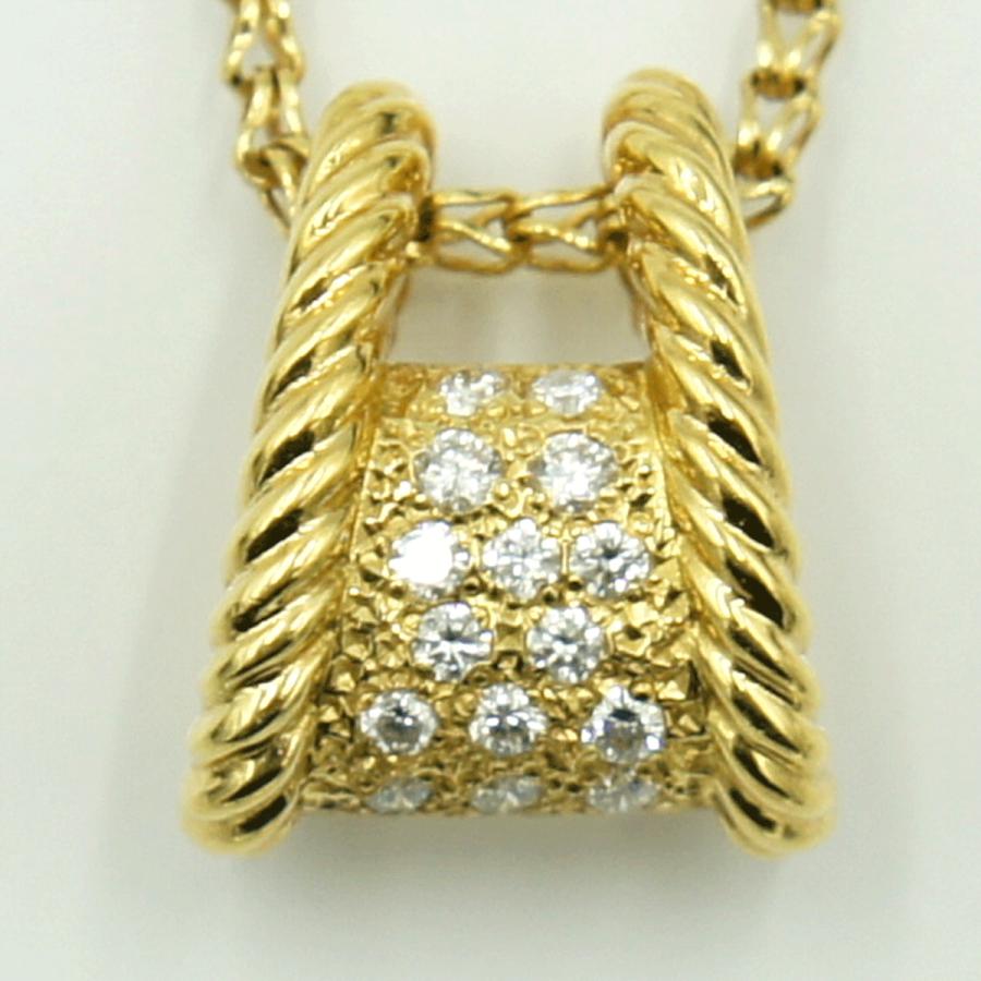 K18ダイヤモンドネックレス　星の砂　D0.20ct　ネックレス長さ約40cm　重量7.75ｇ(石の重量含む) （中古）