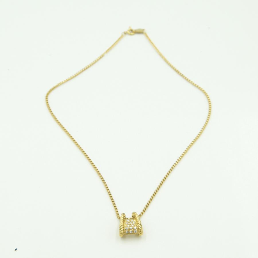 K18ダイヤモンドネックレス　星の砂　D0.20ct　ネックレス長さ約40cm　重量7.75ｇ(石の重量含む) （中古）