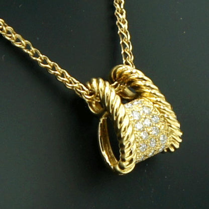 K18ダイヤモンドネックレス　星の砂　D0.20ct　ネックレス長さ約40cm　重量7.75ｇ(石の重量含む) （中古）