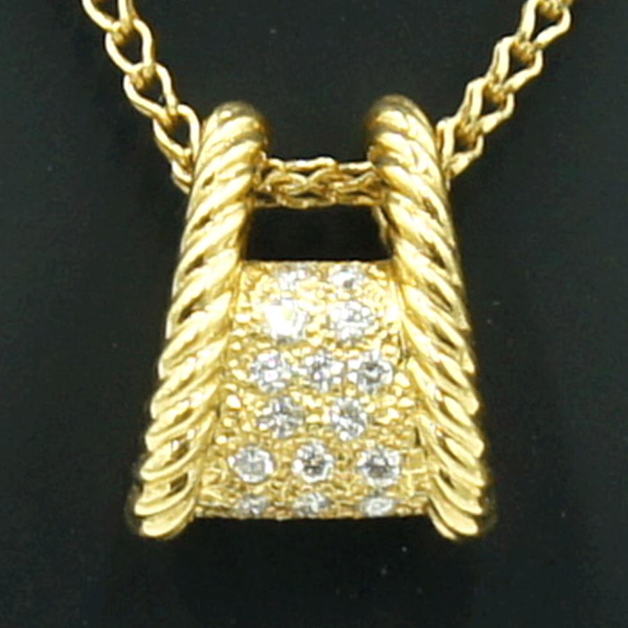 K18ダイヤモンドネックレス　星の砂　D0.20ct　ネックレス長さ約40cm　重量7.75ｇ(石の重量含む) （中古）