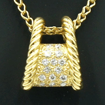 K18ダイヤモンドネックレス　星の砂　D0.20ct　ネックレス長さ約40cm　重量7.75ｇ(石の重量含む) （中古）