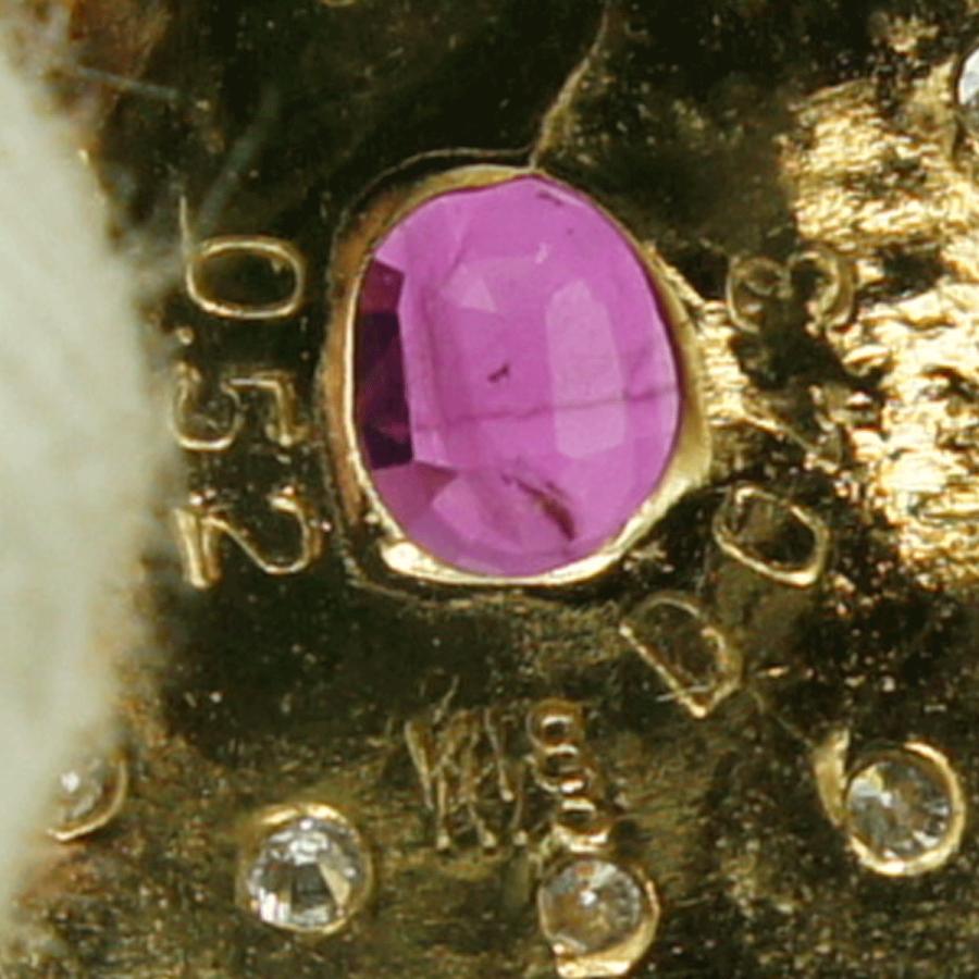 K18ルビーダイヤモンドペンダントトップ　R0.52ct　D0.43ct　重量6.41ｇ(石の重量含む)　レディース（中古）