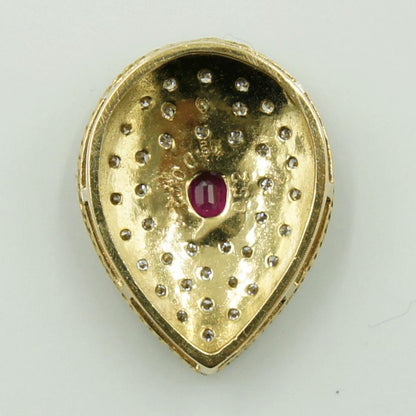 K18ルビーダイヤモンドペンダントトップ　R0.52ct　D0.43ct　重量6.41ｇ(石の重量含む)　レディース（中古）