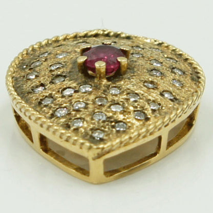 K18ルビーダイヤモンドペンダントトップ　R0.52ct　D0.43ct　重量6.41ｇ(石の重量含む)　レディース（中古）