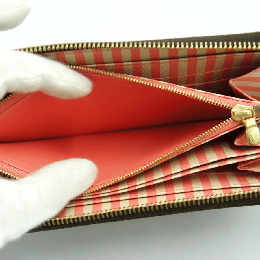 ルイ・ヴィトン（LOUIS VUITTON）ダミエ　ジッピー・ウォレット　N63026　2014年　クリスマス　トランク　エベヌ　レディース（中古）