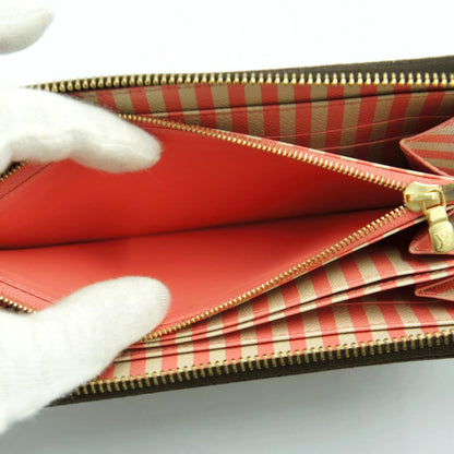 ルイ・ヴィトン（LOUIS VUITTON）ダミエ　ジッピー・ウォレット　N63026　2014年　クリスマス　トランク　エベヌ　レディース（中古）