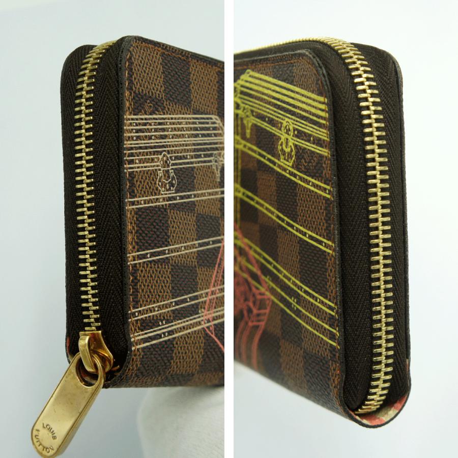 ルイ・ヴィトン（LOUIS VUITTON）ダミエ　ジッピー・ウォレット　N63026　2014年　クリスマス　トランク　エベヌ　レディース（中古）