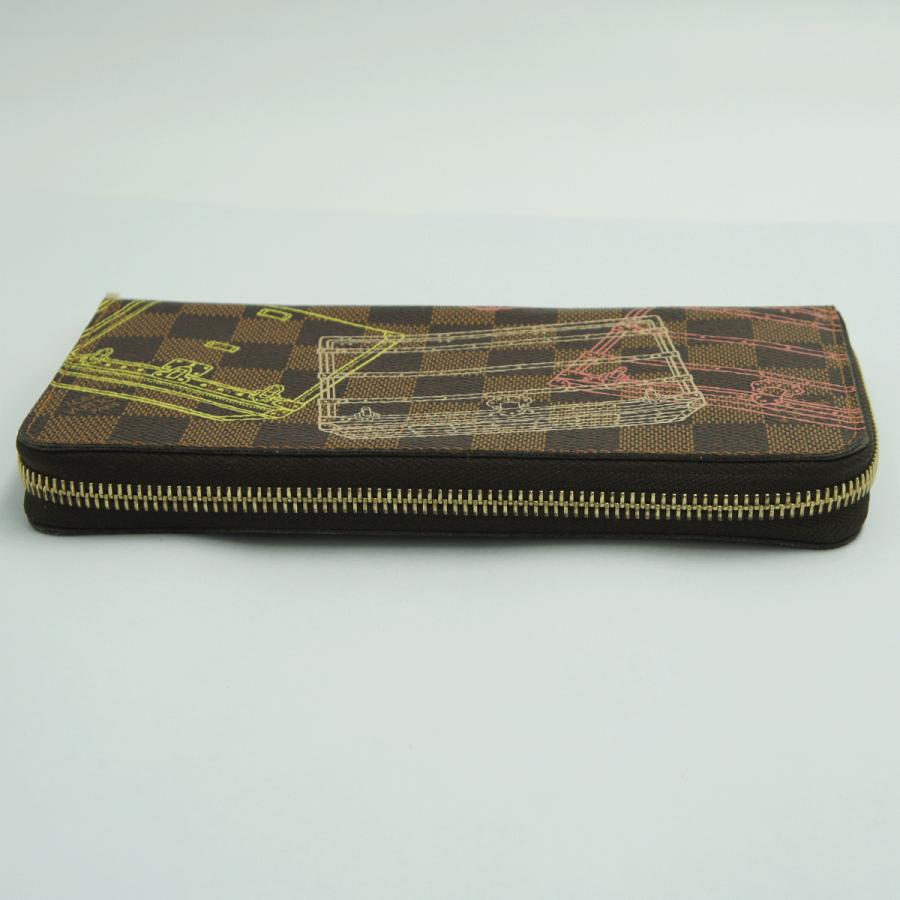 ルイ・ヴィトン（LOUIS VUITTON）ダミエ　ジッピー・ウォレット　N63026　2014年　クリスマス　トランク　エベヌ　レディース（中古）