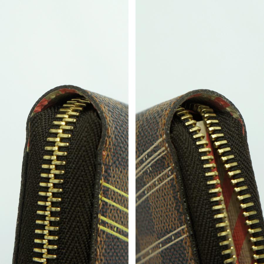 ルイ・ヴィトン（LOUIS VUITTON）ダミエ　ジッピー・ウォレット　N63026　2014年　クリスマス　トランク　エベヌ　レディース（中古）